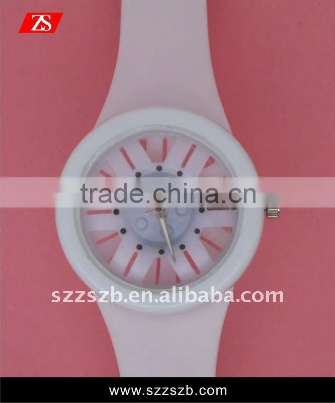 silicon watch wrist watch white color