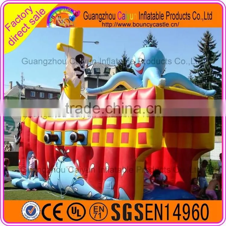 CE certificate inflatable priate ship, inflatable playground
