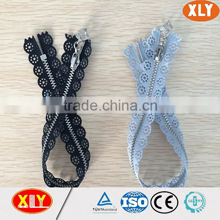 fashion garments accessory lace nylon zipper