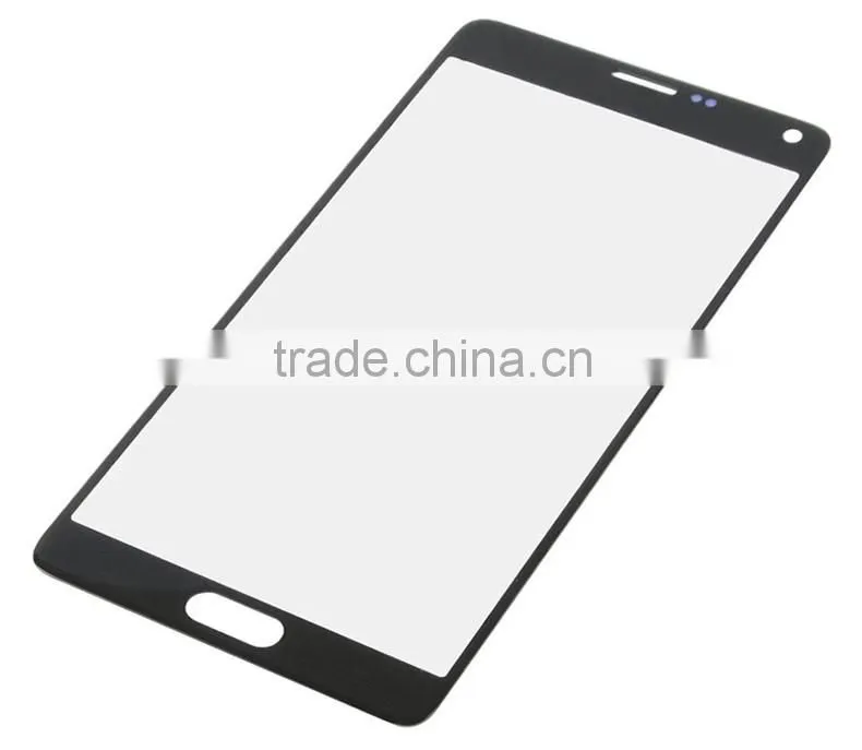 10PCS/LOT Replacement Front Touch Screen Glass Lens For Samsung Galaxy Note 4 N9100 Black White Color