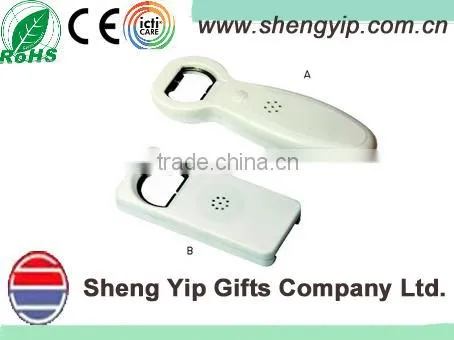 Promotion voice pre-load musical bottle opener