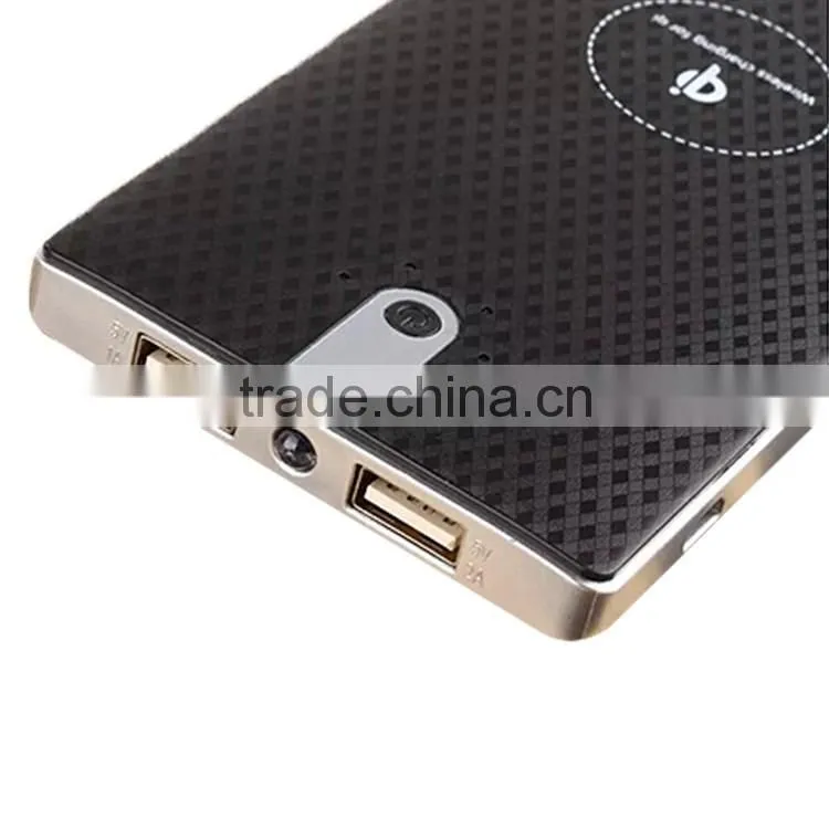 Top selling on alibaba 10000mah power bank wireless charger with QI standard