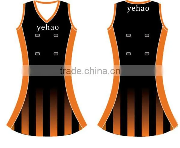 2015 Hot Custom sublimated netball A line dress