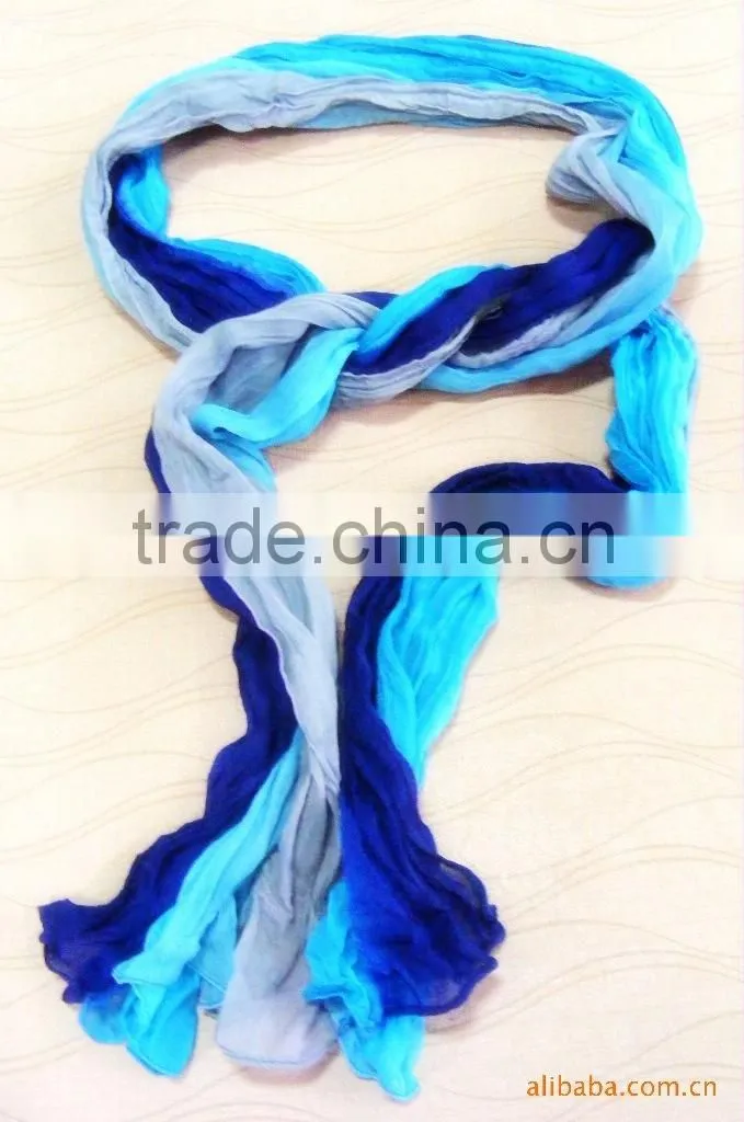 polyester crinkle fashionable voile scarf