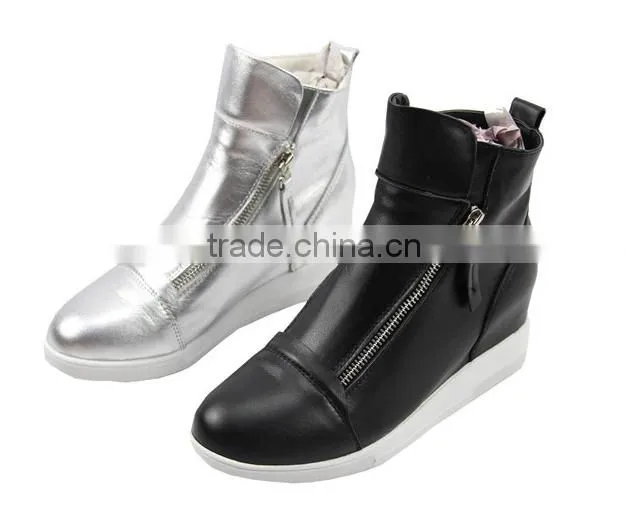 2015 fashion winter flat shoes for woman China Manufacturer PU