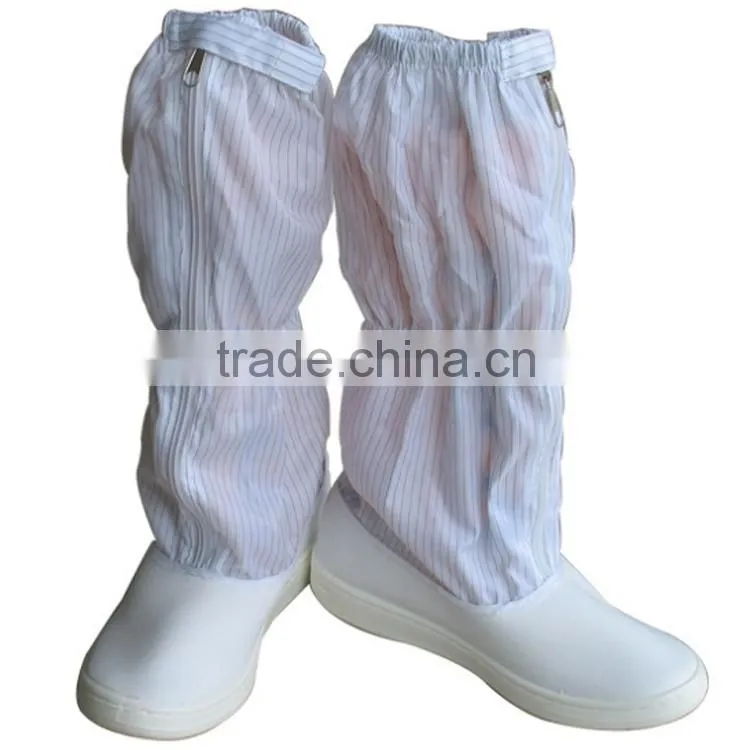 Anti-static boots white cleanroom safety shoes with long cover esd shoe