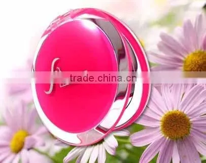 . Double sided round pocket makeup mirror