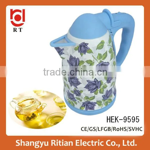 Heat-resistant plastic housing electric soup kettle/plastic kettle/superior electric kettle
