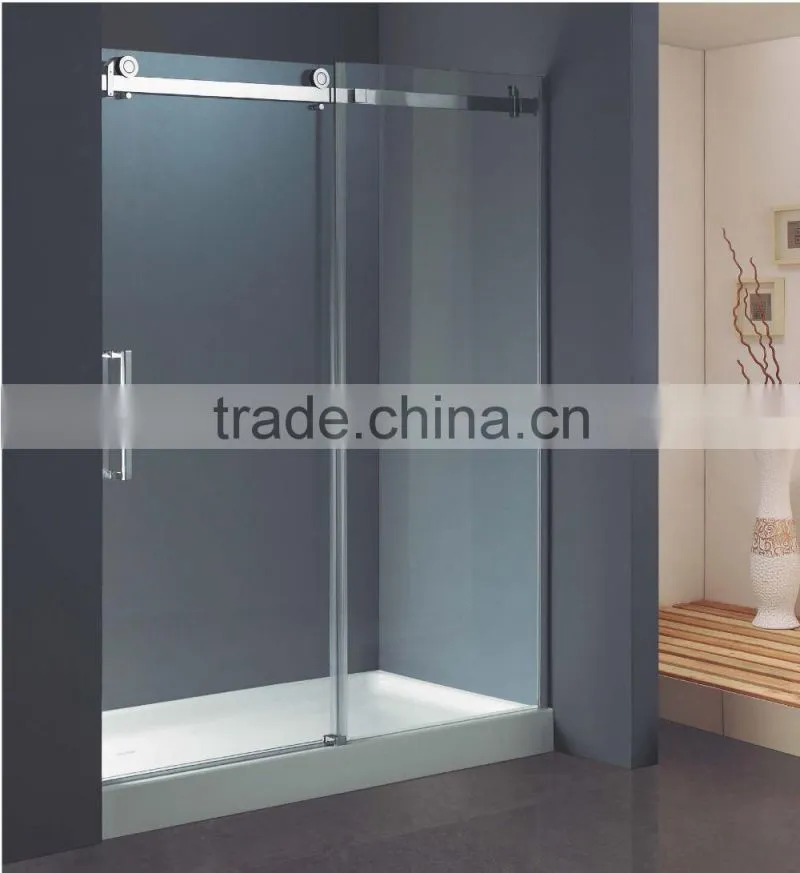 304 Stainless Steel Rollers Straight Sliding Shower Screens (KD8113)