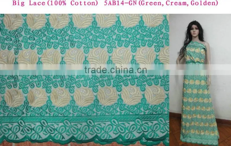 2015 Popular design Nigerian style charming big voile lace polish lace for birde