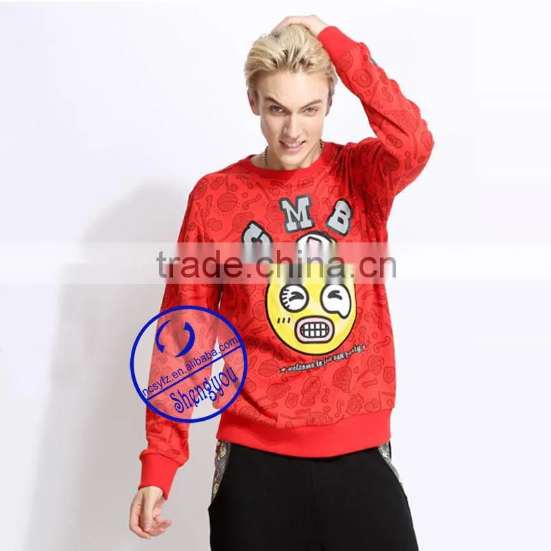 Custom 100% Fleece Polyester Men Full Printed Hoodie Sweatshirts