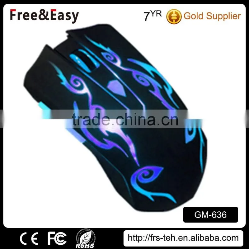 Customed logo high quality LED Lighted optical wired Gaming Mouse