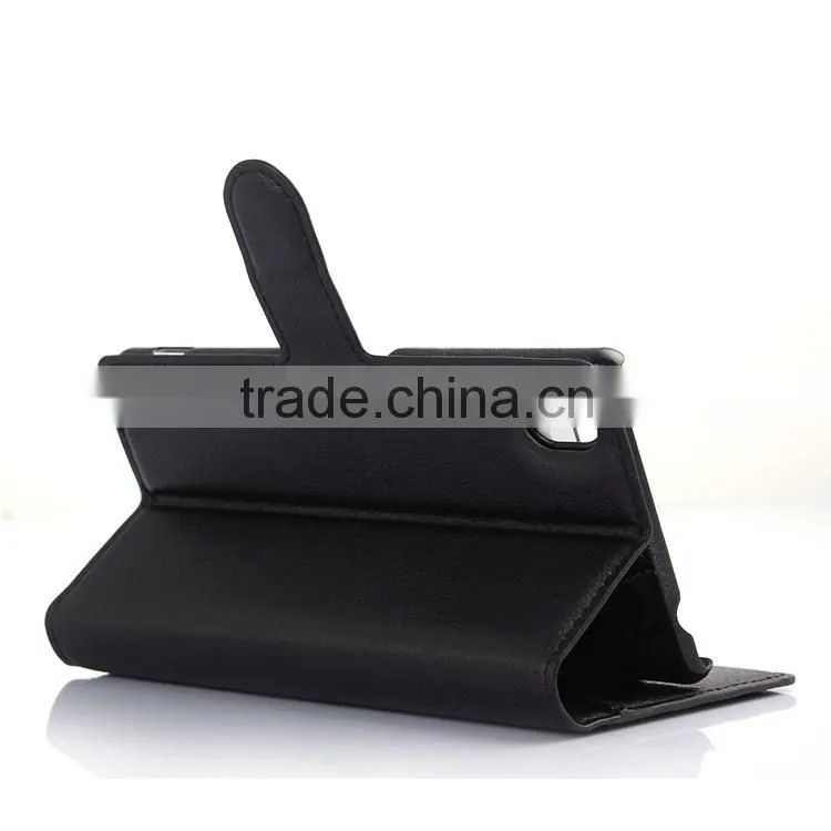 Hot Selling Two Mobile Phone Leather Flip Case For Sony M4 Leather Case