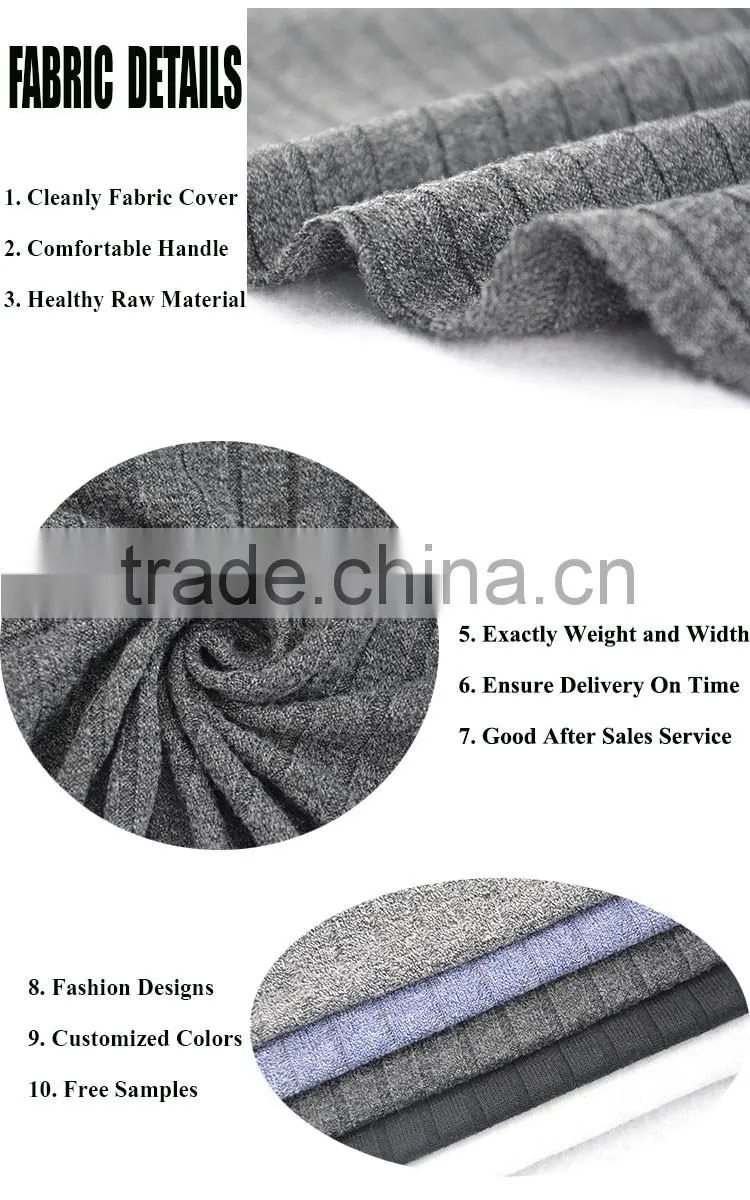 wholesale cheap fabric casual dress polyester rayon spandex stripe fabric melange
