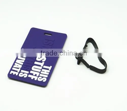 Factory direct sale rubber pvc travel luggage name tags