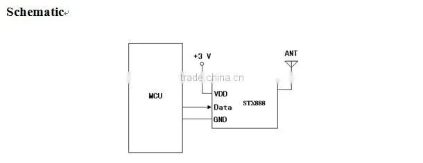 STX888 - low cost 433mhz rf wireless ASK Transmitter Module
