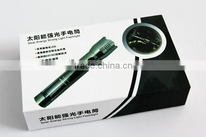 Wholesale or Retail The Solar Energy Flashlight Multiple Charging Environmental Protection High-end Multi-function Flashlight