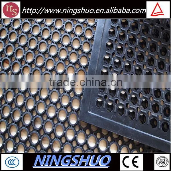 Industry wholesale of safety non slip kitchen rubber anti fatigue mat with hole