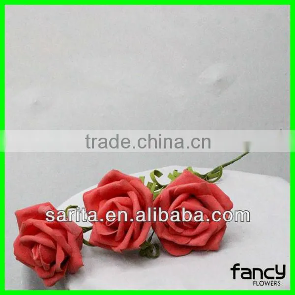 hot sale 3 pcs artificial foam roses