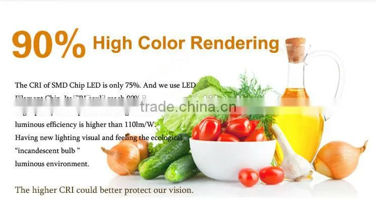 2015 Newest Design Hot Sale 6w 8w LED Filament Bulb , Dimmable LED Filament Lamp Led Bulb