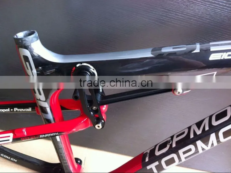 Newest Fashionable style MTB frame full suspension carbon mountain bike frame,UD glossy with logo TOPMOST on frame