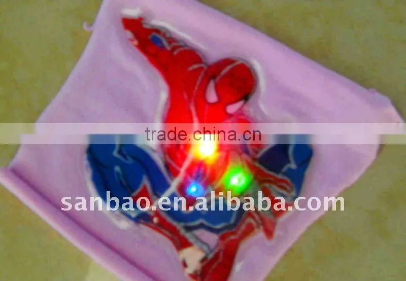 LED blinking pvc clothing cartoon patch