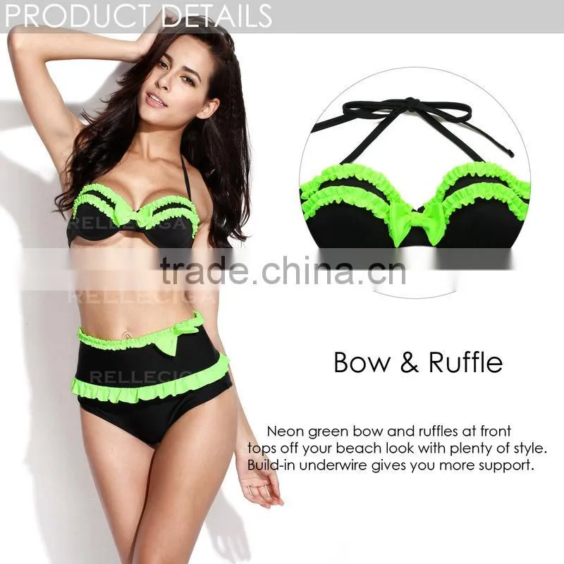 Sexi high waist girl bikini swimwear by RELLECIGA