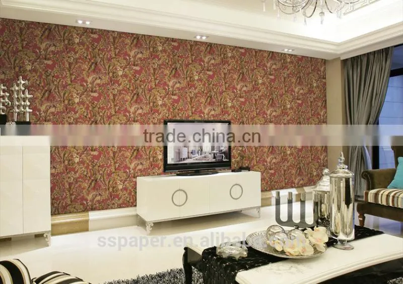 2016 New Fashion chinese wood finish wallpaper