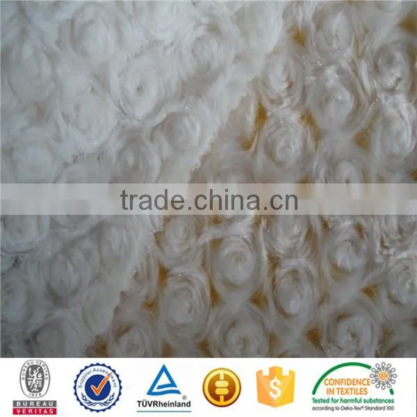 new product china supplier wholesale swirl rose design pattern minky fabric