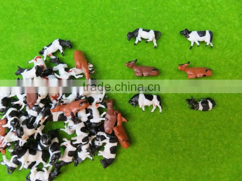 model figure, model animals, scale animals for Z scale, plastic building resin farm cow for 1/150