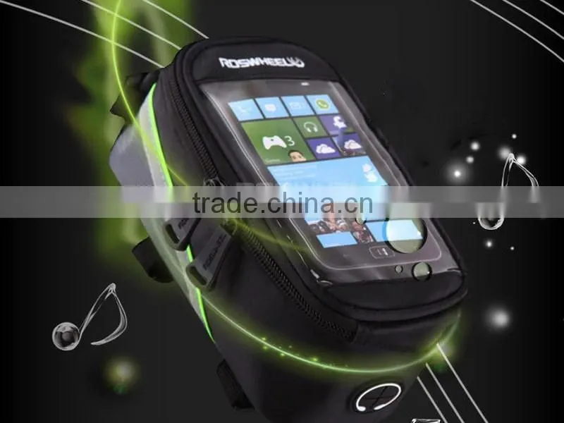 Factory Wholesale Package Outdoor Cycling Waterproof Bike Bag with Mobile Phone Screen Touch Large size 5.5-inch