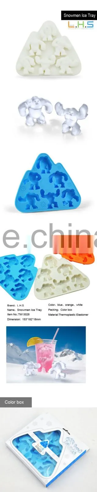 New style 100% food grade SNOW MONSTERS ice cube mold