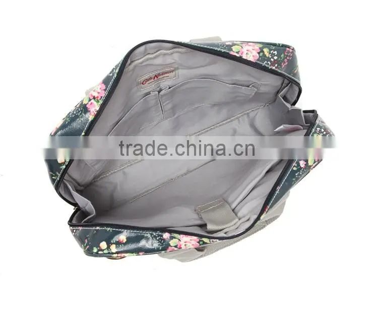British American pastoral style waterproof canvas coated 14-inch laptop bag portable shoulder handbags