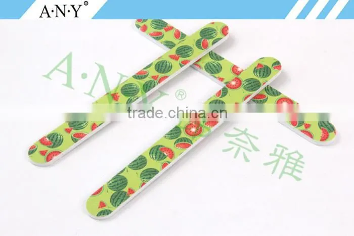 Nail Shape and Polishing Watermelon Printed Nail File Emery Sand