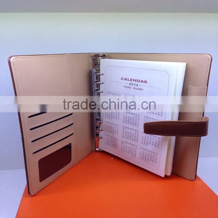 promotional luxury gift notebook set/pu leather hardcover notebook