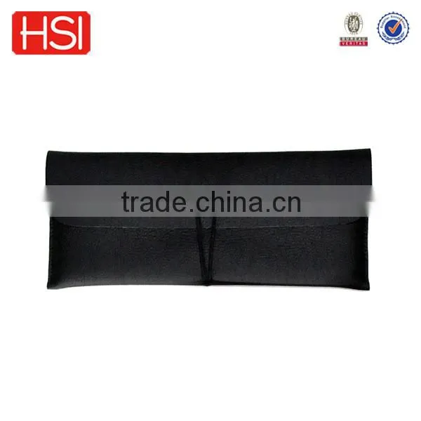 BSCI audited wholesale pu pencil case with elastic band