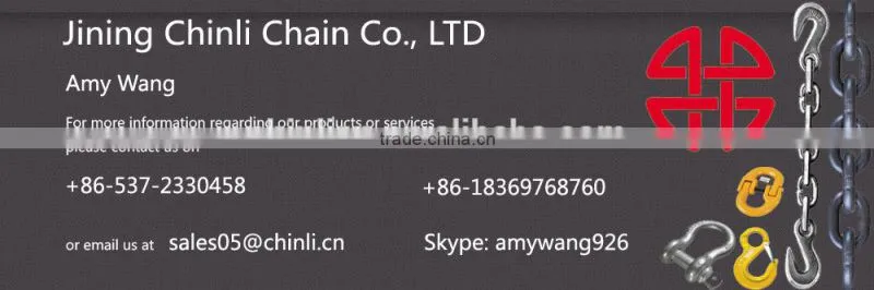 Galvanized chain with clevis or eye grab hooks on both end high test 5/16"X30' heavy duty tow chains