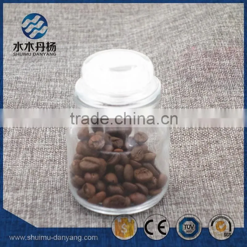 High quality 100ml food grade glass jar with glass lid