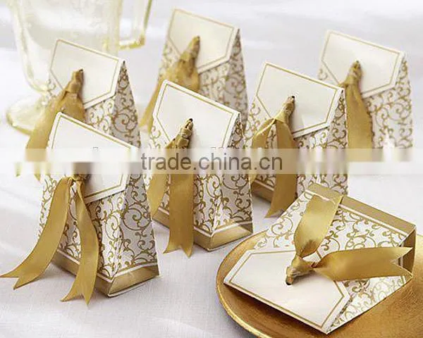Silver Ribbon Favor Boxes
