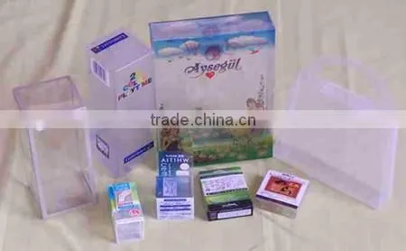 2016 Soft crease clear pvc packaging box