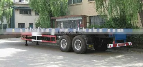 Dual-axle Flatbed container Semi-trailer for transporting container with 12 lock positions