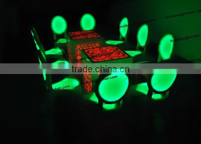 Hot Banquet LED illuminated wooden and acrylic stackable chairs