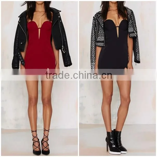 2016 Wholesale Sexy Fashion Strapless Bandage Dress