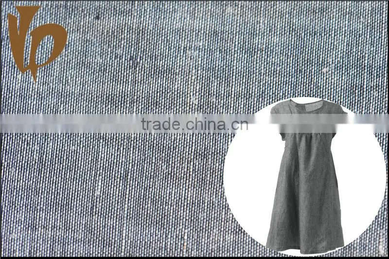 shaoxing supply ramie and cotton interwoven fabric yarn dyed fabric for dress shirt