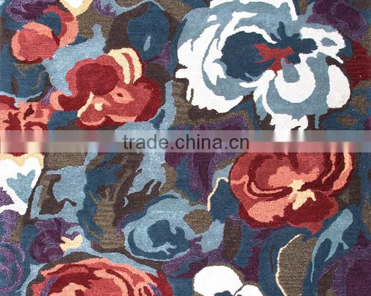 Home used colorful rug with hand made