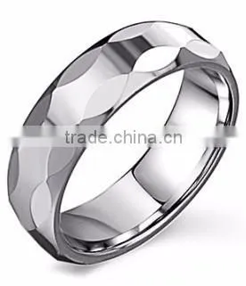 Men fashion Hammer face Titanium ring tungsten carbide men finger rings