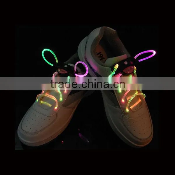 black pattern led electronic shoelace