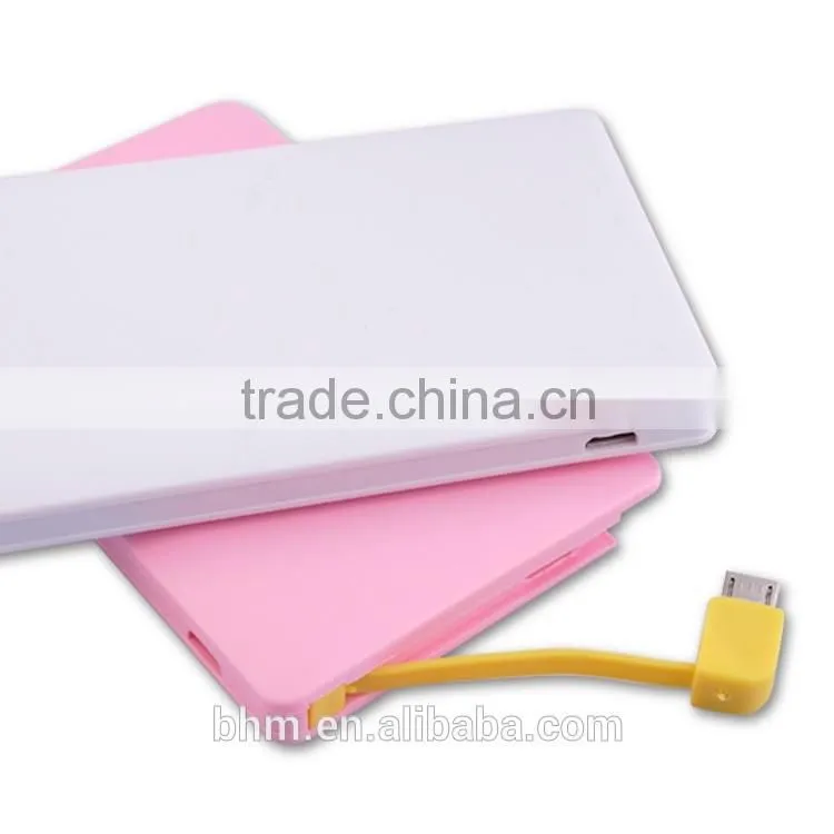 New arrival ultra-thin credit card power bank, solar power bank 2000