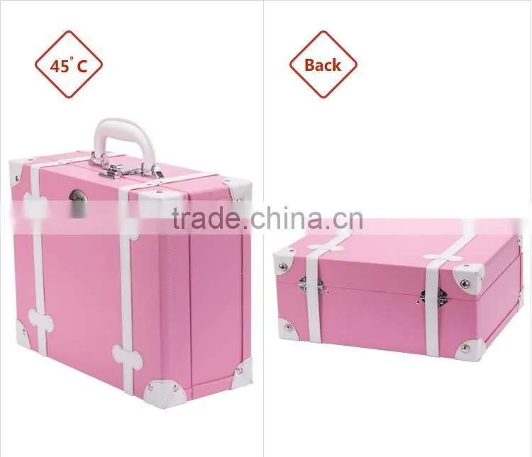 hot sale travel princess pink cute cosmetic bag makeup case
