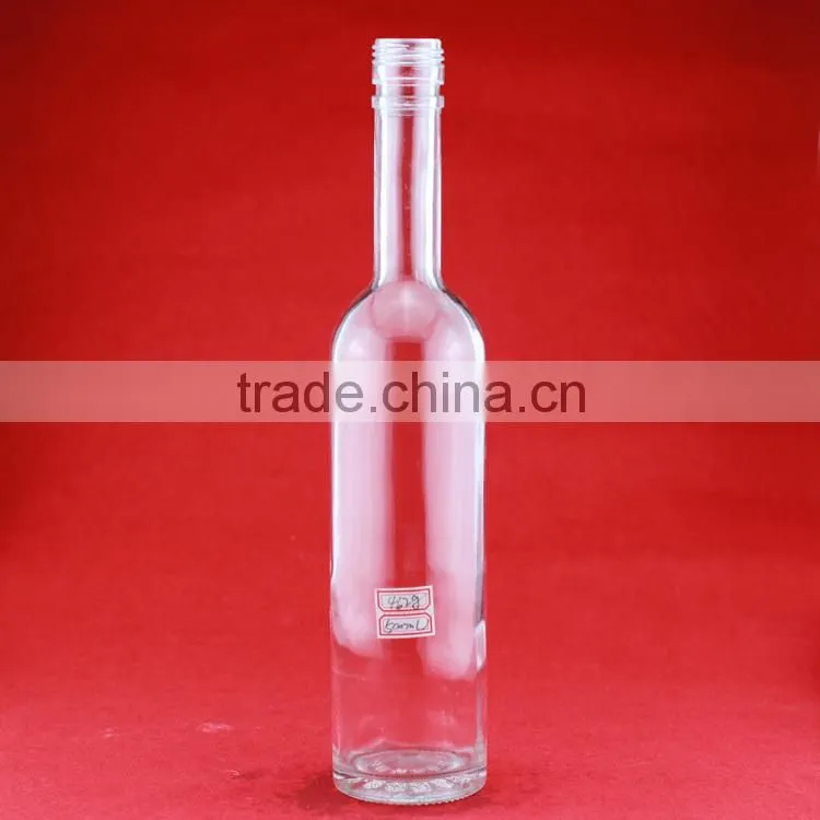 New design glass liquor bottle 300ml high quality glass bottle flint glass bottle